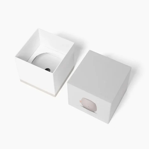 Customize Electronic Product Paper Lid Base Small White Sound Packing Customer Gift Box Packaging