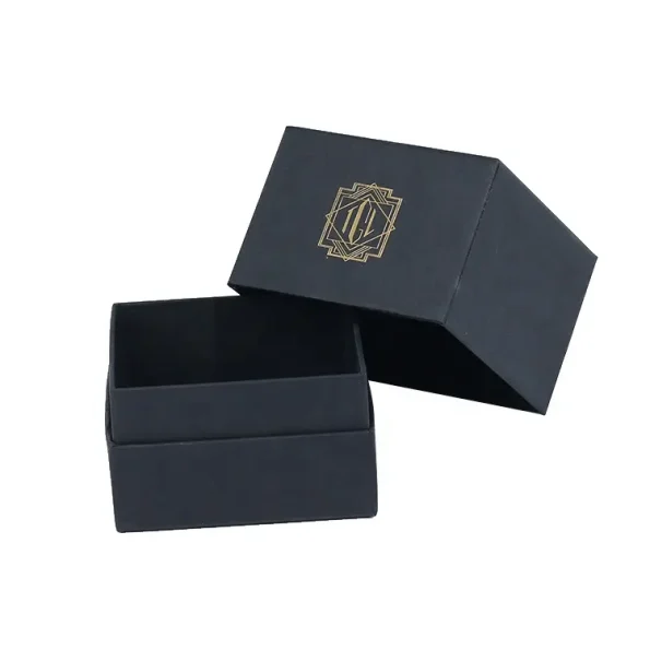 Reusable Top Lid Rigid Paper Carton Printed Logo Small Gift Box Custom Lid and Base Box for Perfume Candle