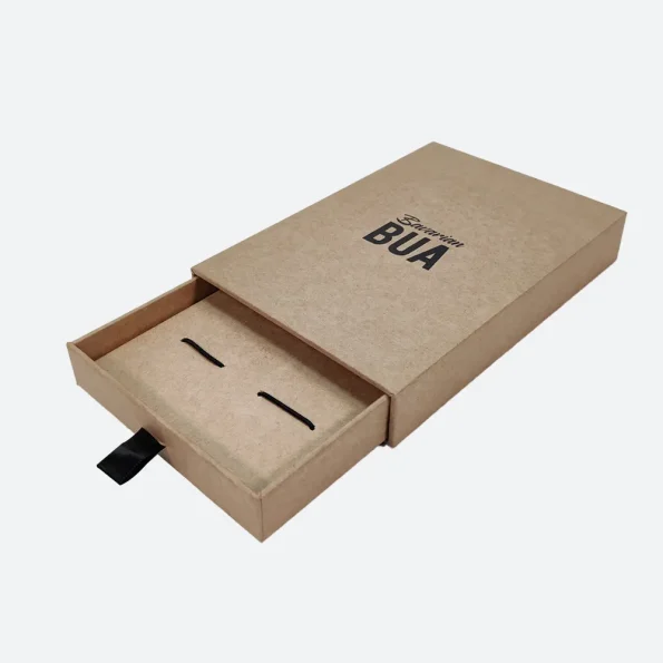 Wholesale Recyclable Custom Printing Logo Design Craft Electronic Product Brown Kraft Drawer Paper Box