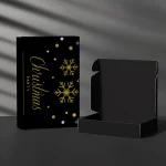 custom luxury packaging paper box biodegradable christmas black shipping mailer boxes with logo